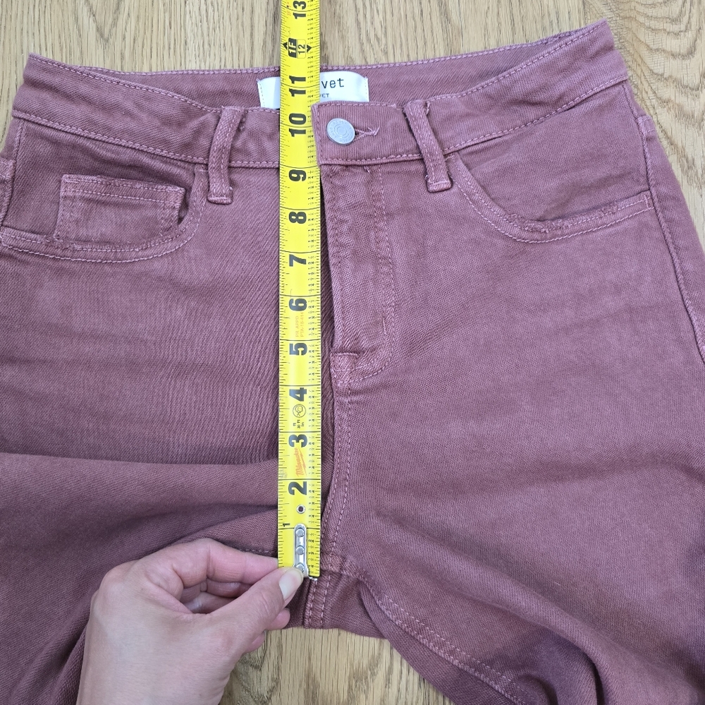 High-Rise Ankle Cropped Jeans in a light wine color - Picture 7 of 13